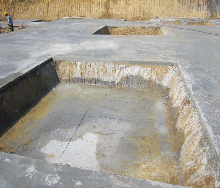 南昌市建筑設(shè)計(jì)研究院總部辦公大樓工程筏板基礎(chǔ)下柱墩找平、彈線
